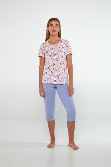 Vamp - Pyžamo s knoflíkovou légou 20032 - Vamp blue lavender s