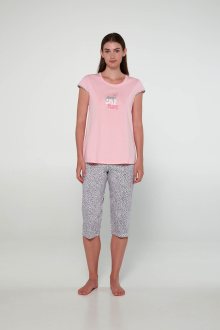 Vamp - Pyžamo s krátkými rukávy 20326 - Vamp pink candy m