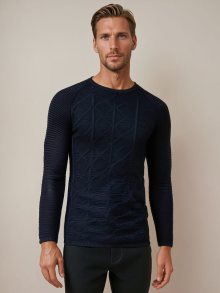 Dstreet Granátový pletený svetr se vzorem