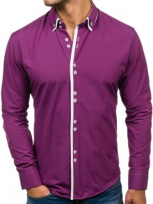 Pánská košile BOLF 1721 purpurová