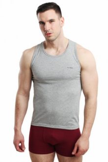 Pierre Cardin Tank Top šedý Pánský nátělník XXL  šedá