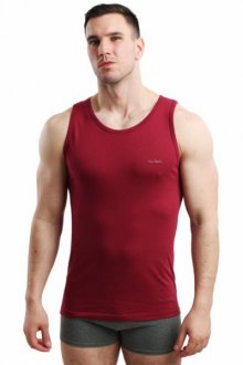 Pierre Cardin Tank Top bordový Pánský nátělník XXL bordová