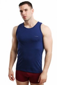 Pierre Cardin Tank Top tmavě modrý Pánský nátělník XXL tmavě modrá