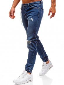 Modré pánské džínové jogger kalhoty Bolf 2027