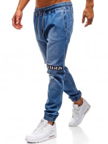 Modré pánské džínové jogger kalhoty Bolf 2031