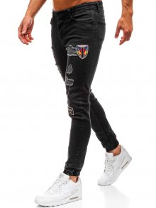 Černé pánské džínové jogger kalhoty Bolf 2026