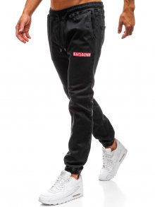 Černé pánské džínové jogger kalhoty Bolf 2032