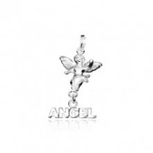 Stříbrný přívěsek 925 - malý andílek s nápisem ANGEL X26.18