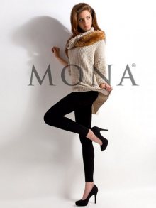 Mona Micro Plush 200 den legginsy 1/2 Antracyt (odstín tmavě šedé)