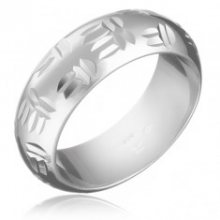 Stříbrný prsten 925 - indiánský motiv, dvojité zářezy H14.11