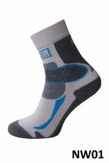 Sesto Senso ponožky Nordic Walking 01 šedá 45-47 bílo-šedá