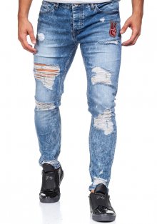 Modré pánské džínové kalhoty Bolf 376