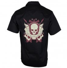 košile pánská BLACK HEART - \"Skull Bith work shirt\"