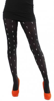 punčocháče PAMELA MANN 80 Denier Tights With Silver Crosses