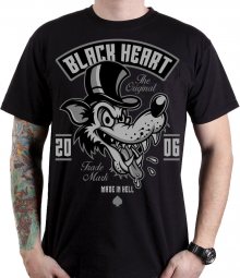 BLACK HEART WOLF černá