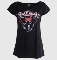 BLACK HEART Flame Černá M