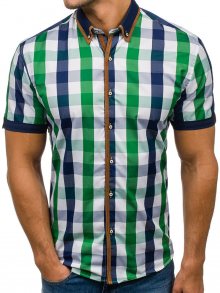 Pánská košile BOLF 5507-1 zelená