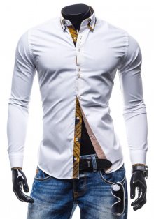 Bílo-kamelová pánská košile Bolf 0726