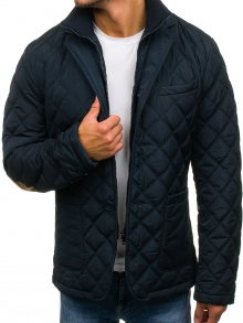 Tmavě modrá pánská elegantní přechodová bunda Bolf 3111