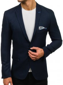 Tmavě modré pánské elegantní sako Bolf 469