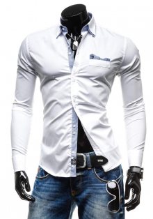 Bílá pánská košile Bolf 4785