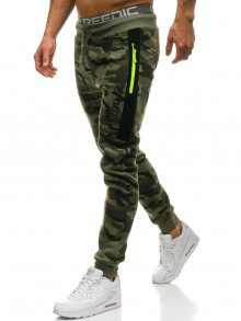 Maskáčovo-zelené pánské jogger tepláky Bolf ML230