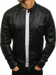 Černá pánská koženková bunda Bolf 5005