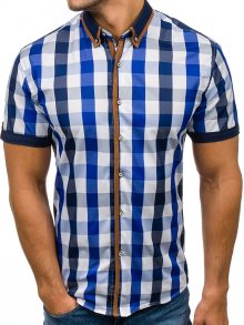 Pánská košile BOLF 5507-1 tmavě modrá