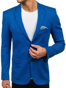 Modré pánské elegantní sako Bolf 192