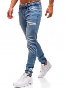 Modré pánské džínové jogger kalhoty Bolf 2024