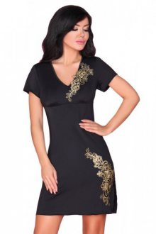 Noční košilka LivCo Corsetti Medea S/M černo-zlatá